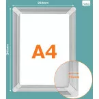 Nobo clicklijst Premium Plus, en aluminium, coins renforcés ft A4