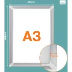 Nobo clicklijst Premium Plus, uit aluminium, versterkende hoeken, ft A3
