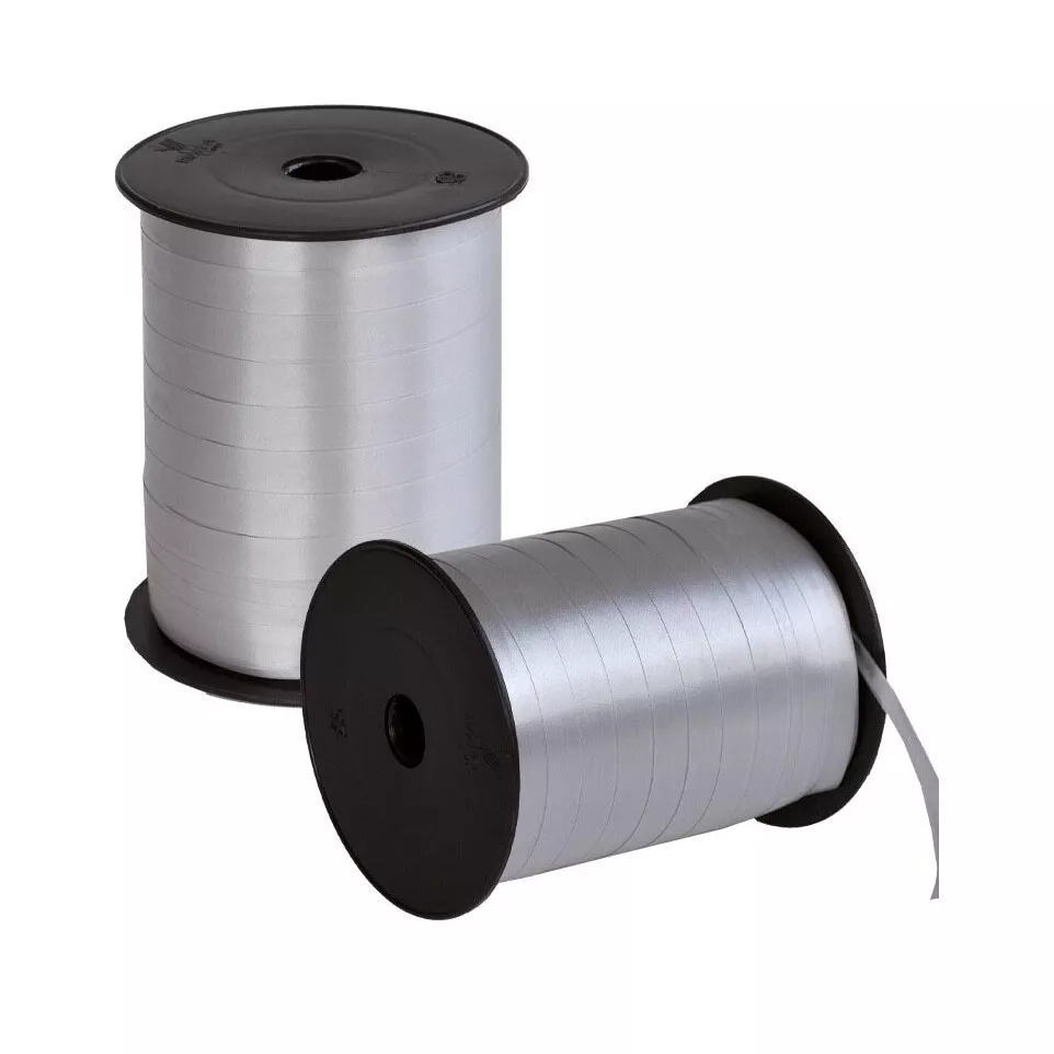 Ruban cadeau, 10 mm x 250 m, argent