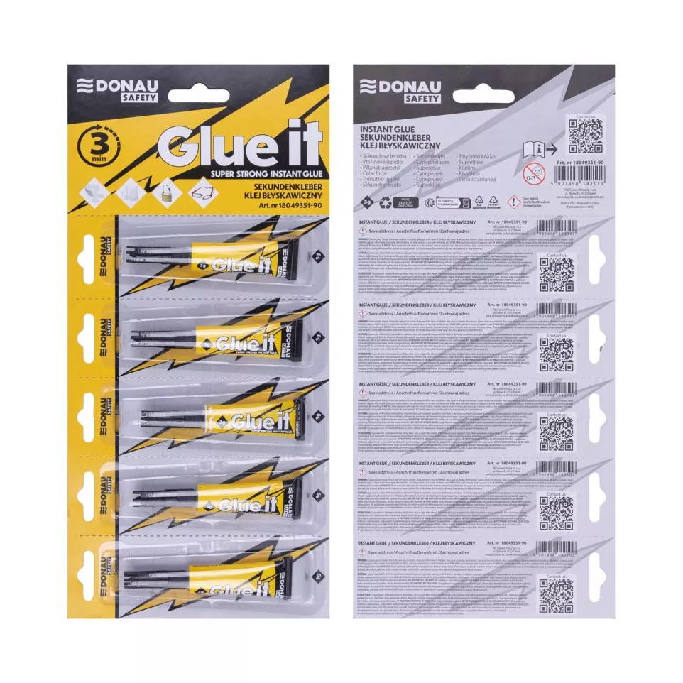 DONAU SAFETY colle seconde, 3 g, sous...