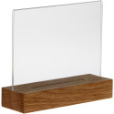 Europel Premium Document Display Stand T-Shaped Wooden Base A6 Landscape Pack of 5