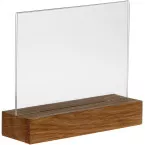 Europel folderhouder Premium, met houten T-voet, ft A6, liggend
