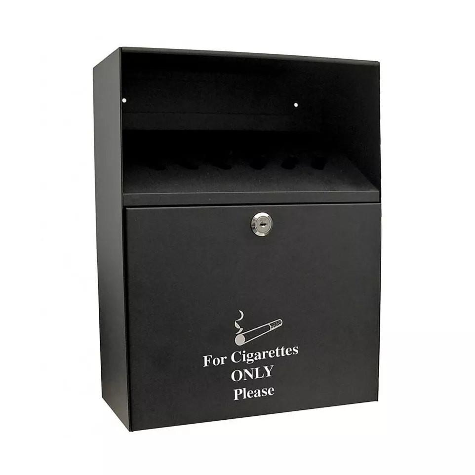 Q-CONNECT cendrier mural, 7 litre, noir