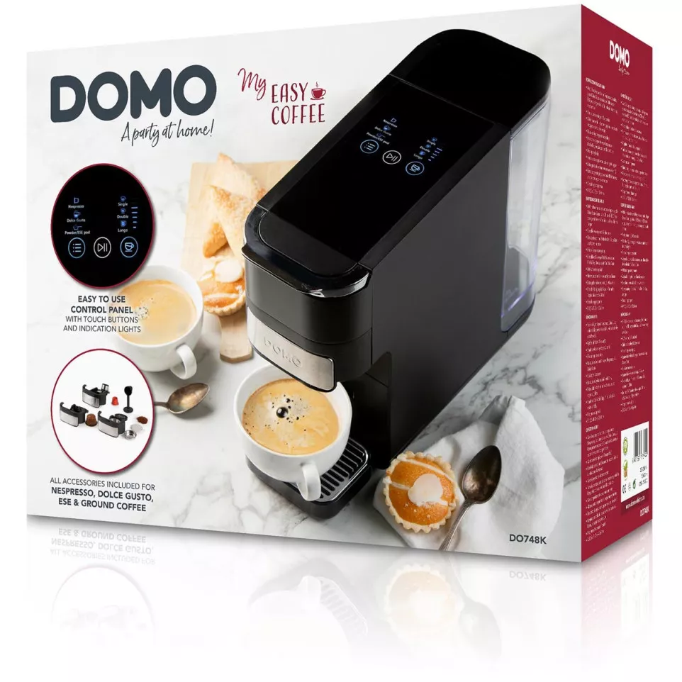 DOMO 4-in-1 Coffee Maker Nespresso...