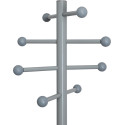 MAUL Saphir Lite Metal Coat Stand 171cm Height 8 Hooks Grey RAL7001