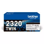 Brother Toner TN-2320 Black High Yield 2600 Pages OEM Pack of 2