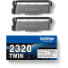 Brother Toner TN-2320 Black High Yield 2600 Pages OEM Pack of 2
