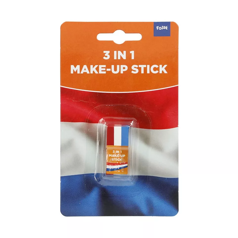 Orange makeup stick red white blue