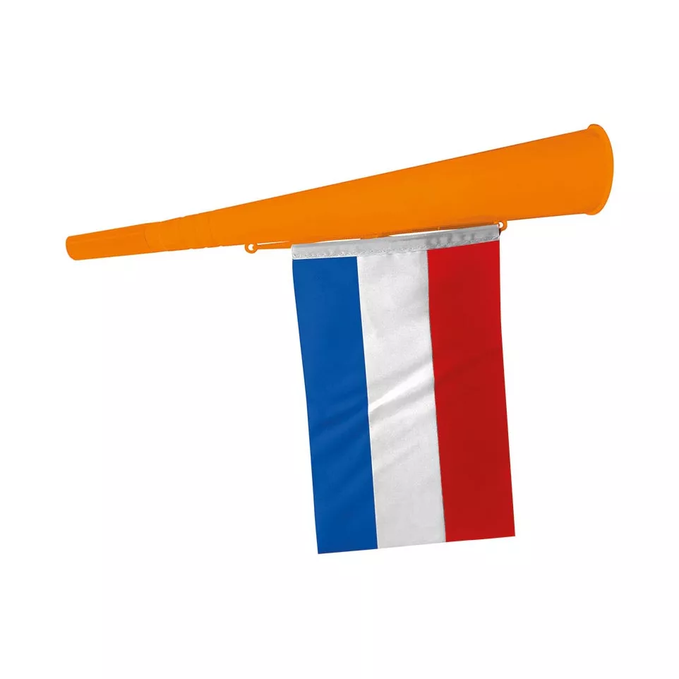 Oranje toeter, met vlag