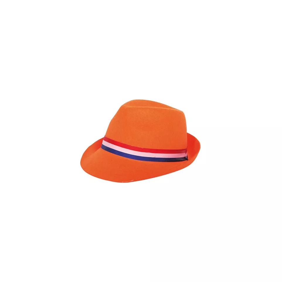 Orange chapeau, fedora