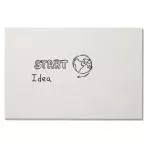 Smit Visual tableau blanc sans cadre, acier laqué, magnétique, ft 98 x 148 cm