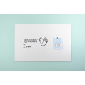 Smit Visual tableau blanc sans cadre, acier laqué, magnétique, ft 98 x 148 cm
