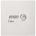 Smit Visual tableau blanc sans cadre, acier laqué, magnétique, ft 98 x 98 cm