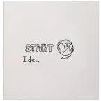 Smit Visual tableau blanc sans cadre, acier laqué, magnétique, ft 98 x 98 cm