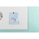 Smit Visual tableau blanc sans cadre, acier laqué, magnétique, ft 98 x 198 cm