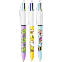 Bic 4-kleurenbalpen Kawai, doos van 12 stuks, assorti