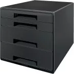 Leitz Recycle ladenblok, 4 laden, zwart
