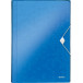 Leitz WOW pochette projets, ft A4, 6 compartiments, en PP, bleu