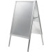 Europel stoepbord Economy, uit aluminium, ft A1, zilver