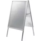 Europel chevalet porte-affiches clipsable Economy, en aluminium, ft A1, argent