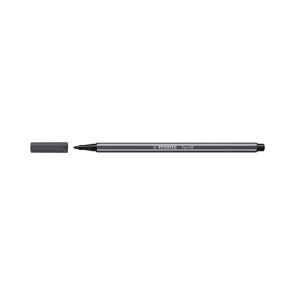 STABILO Pen 68 Felt Tip Marker Dark Grey