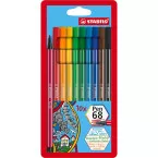STABILO PEN 68 viltstift, etui van 10 stuks, geassorteerde kleuren