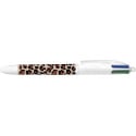 Bic 4-kleurenbalpen Leopard, doos van 12 stuks, assorti