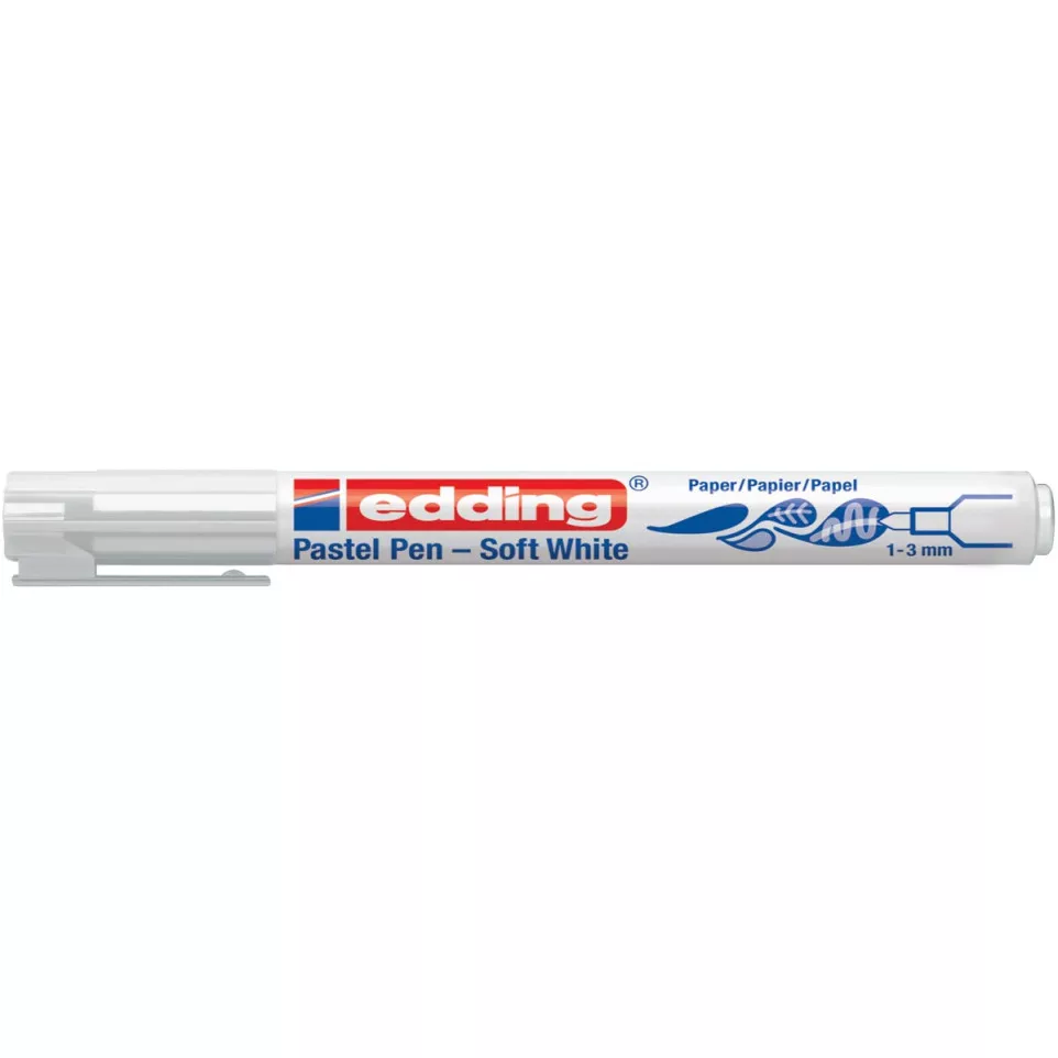Edding Soft Pastel pen, wit