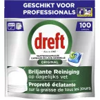 Dreft Pro Original vaatwastabletten, Regular, pak van 100 capsules
