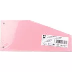 Q-CONNECT Trapezoidal Index Dividers Pack of 100 Pink