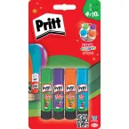 Pritt plakstift Fun Colors 10 g, blister van 4 stuks