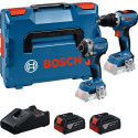 Combo-kit 2 schroevendraaiers Bosch GSR 18V-65 + GDR 18V-215 / pce