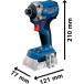 Combo-kit 2 schroevendraaiers Bosch GSR 18V-65 + GDR 18V-215 / pce