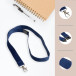 Europel cordon pour porte-badge, bleu, paquet de 10 pièces