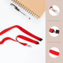 Europel cordon pour porte-badge, rouge, paquet de 10 pièces
