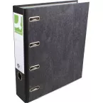 Q-CONNECT classeur, pour ft A4, double, marbré, dos de 8 cm, noir