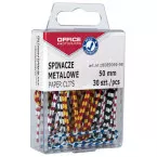 OFFICE products attache-tout Zebra, 50 mm, rayée, couleurs assorties, boîte suspendue de 30 pièces