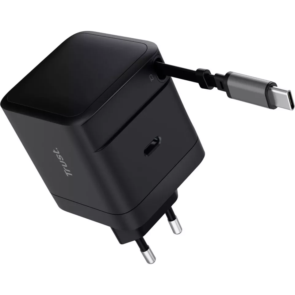 Trust Maxo intrekbare USB-C oplader,...