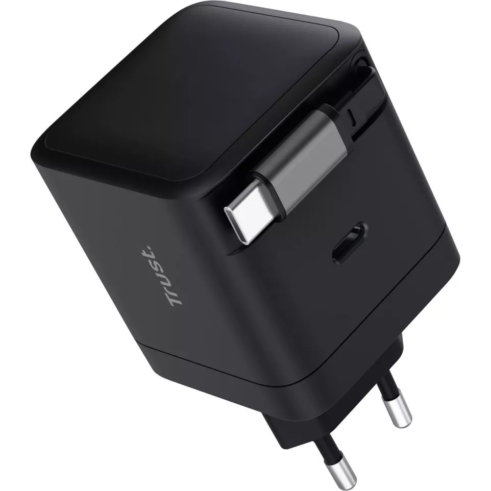 Trust Maxo intrekbare USB-C oplader,...
