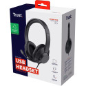 Trust Ayda Max Headset, over ear, USB aansluiting