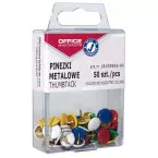 OFFICE products punaises, couleurs assorties, boîte suspendue plastique de 50 pièces
