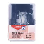 OFFICE products pince foldback, noir, 41 mm, boîte en plastic de 6 pièces