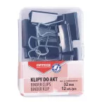 OFFICE Products Foldback Binder Clips Black 32mm Plastic Box of 12