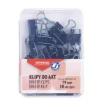 OFFICE Products Foldback Binder Clips Black 19mm Plastic Box of 30 Pieces