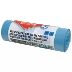 OFFICE products sac poubelle, LDPE, 35 microns, 120 litres, bleu, rouleau de 10 pièces