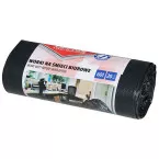 OFFICE products sac poubelle, LDPE, 22 microns, 60 litres, noir, rouleau de 20 pièces