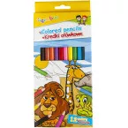 OFFICE products crayon de couleur Gimboo, étui carton de 12 pièces