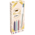 Bic 4 Colours Pearl Ballpoint Pen Assorted Box of 12