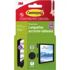 Command accroche tableau, medium, capacité 5 kg, noir, blister de 8 pièces