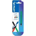 Pilot recharge pour FriXion Ball roller 4 couleurs, fine, vert, paquet de 2 pièces